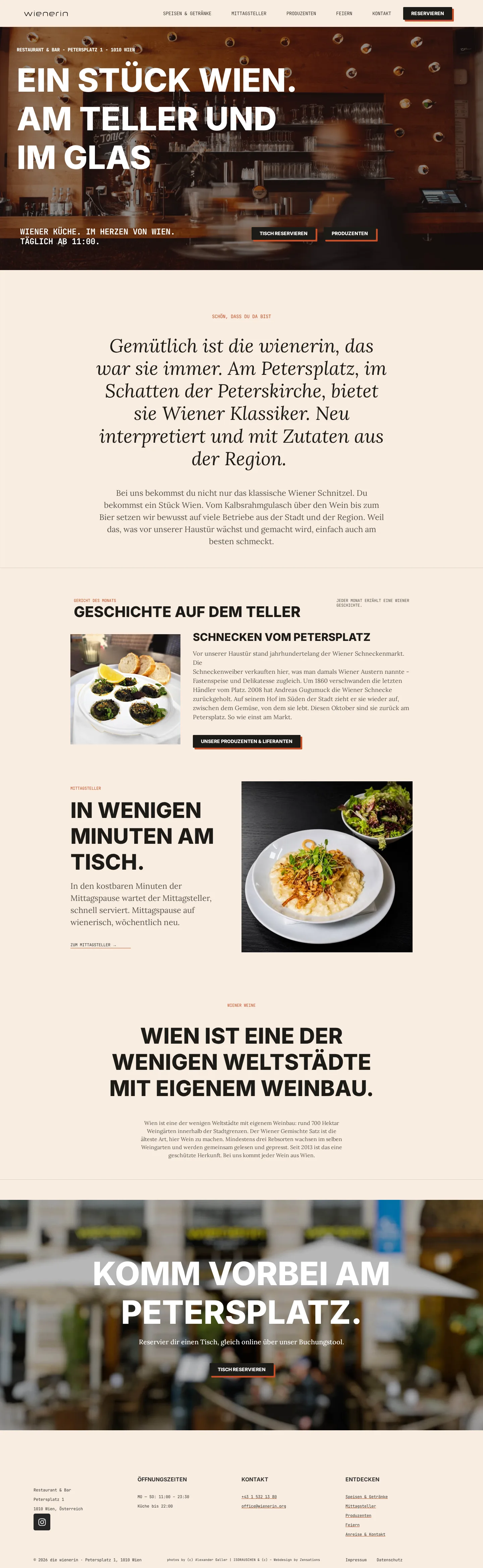 The new wienerin desktop website